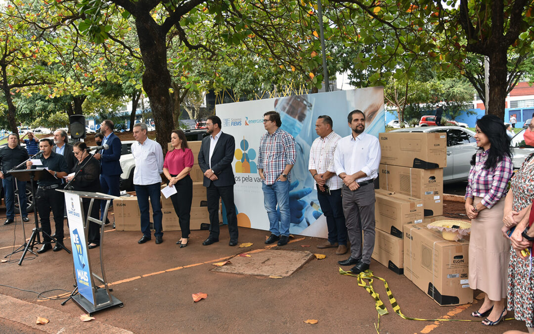 Unidos pela Vacina entrega 90 aparelhos de ar condicionado para Prefeitura de Campo Grande
